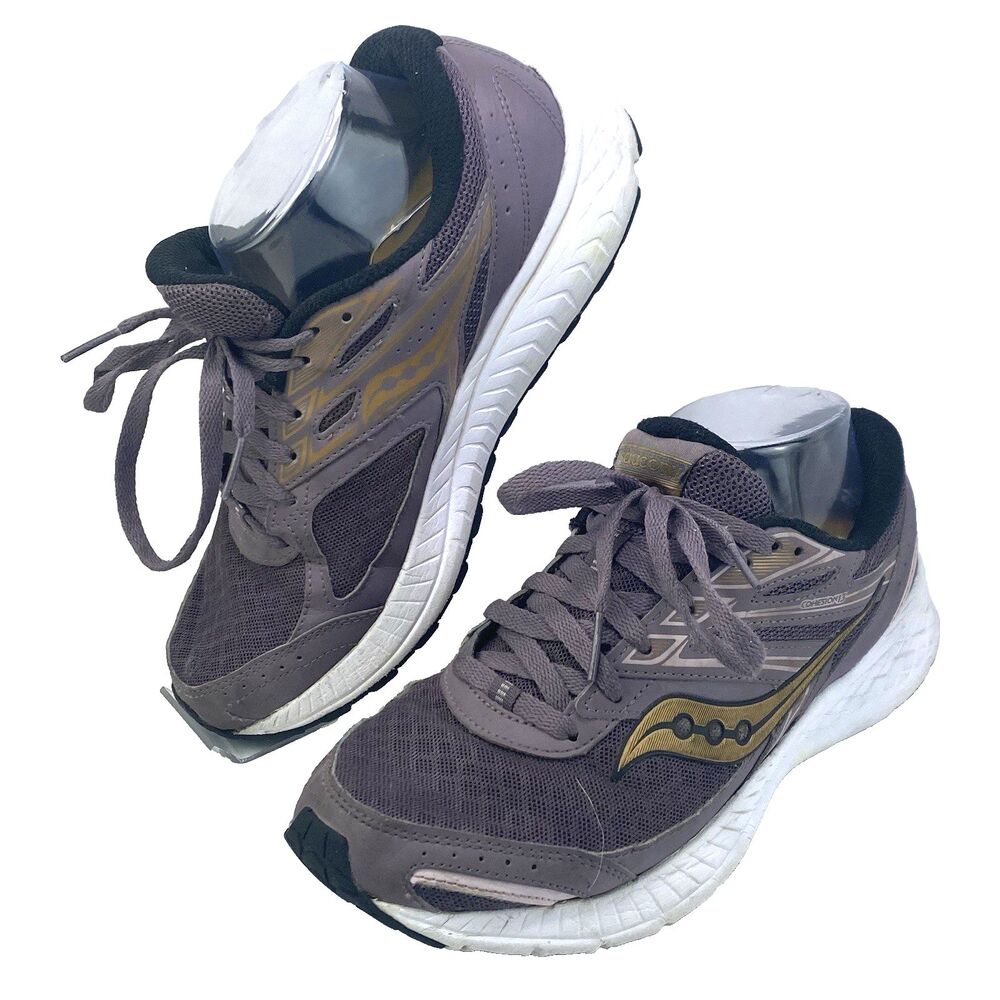 Saucony Cohesion 13 GRID Running Shoes Women 8.5 Sneaker VersaFoam Purple Gold